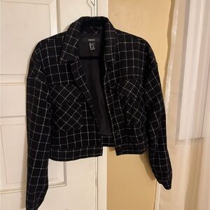 Forever 21 Black Checkered Women's Jacket
